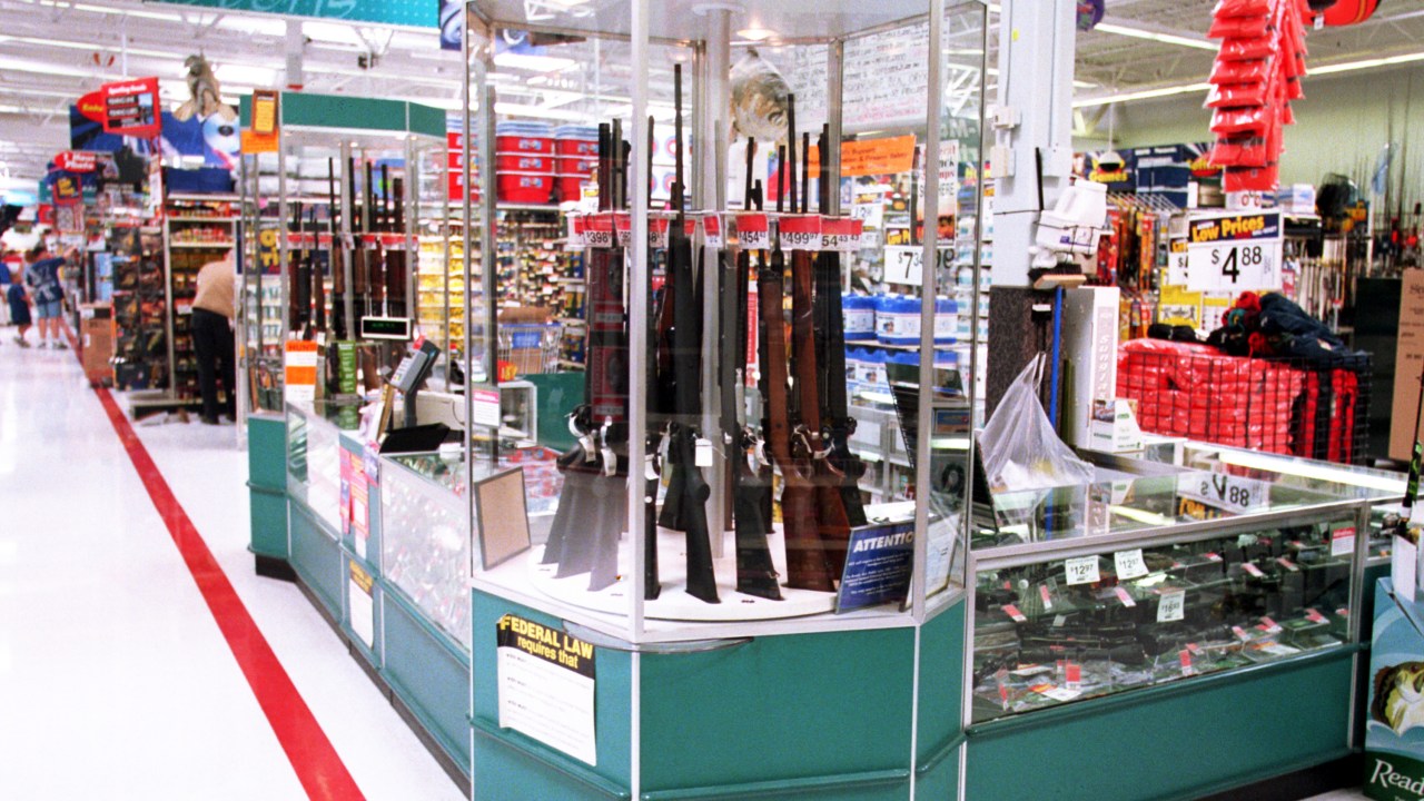 Armas vendidas no Walmart, nos EUA