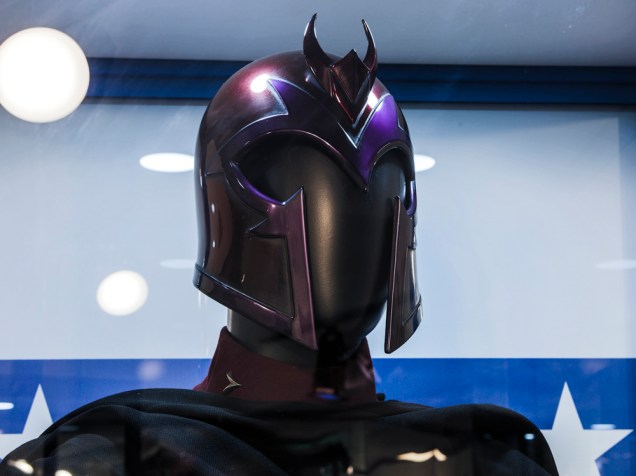 Capacete de Magneto (Ian Mckellen) na X-Men Filmes Expo