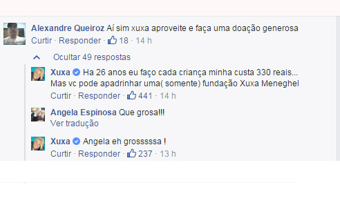 Xuxa dá petardos em fãs invasivos no Facebook