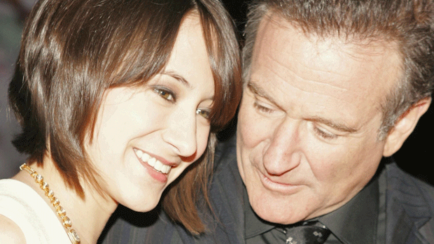 Zelda Williams e o pai, o comediante Robin Williams