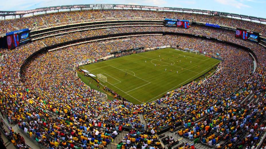 Estádio Met Life durante amistoso entre Brasil e Argentina em Nova Jersey, Estados Unidos