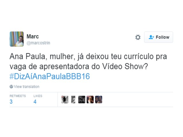 Será que Ana deixou o currículo na Globo?