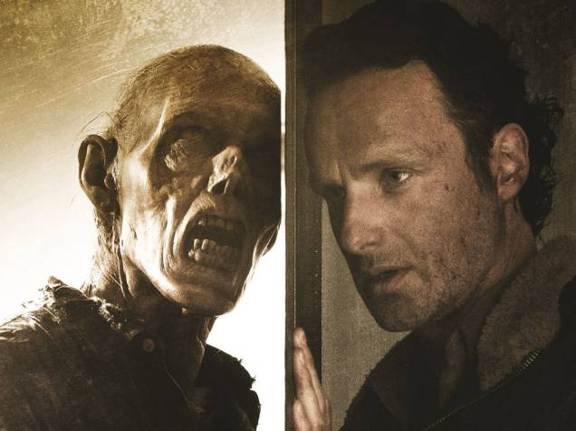 Andrew Lincoln como Rick Grimes na sexta temporada de The Walking Dead