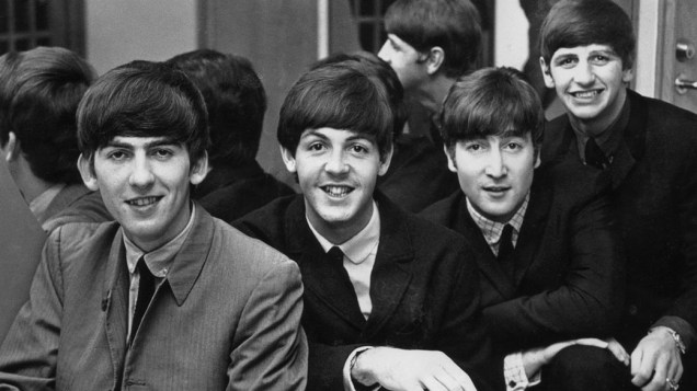 O quarteto de Liverpool durante turnê na Suécia em 1963