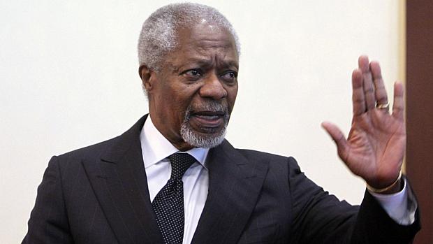 Kofi Annan conseguiu que os adversários aceitassem um plano de paz, mas nunca pôde avançar rumo à aplicação do mesmo