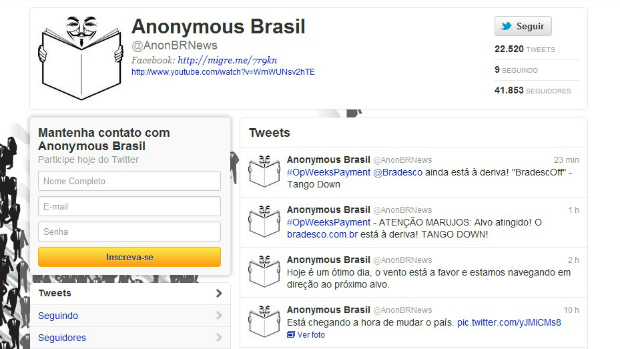 Grupos crackers afirmam que suas investidas derrubaram o site do Banco Bradesco