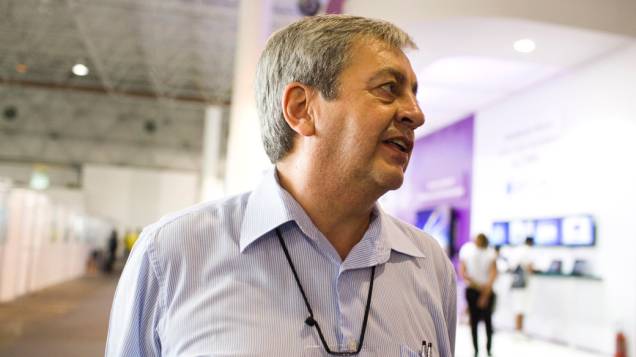 Antonio Rivera, engenheiro de aplicações da Intel, no segundo dia da Campus Party no Parque Anhembi, São Paulo