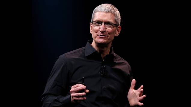 Tim Cook CEO da Apple fala durante evento no Yerba Buena Center for Arts, em São Francisco, Califórnia, em que será realizado o anúncio do novo iPhone 5