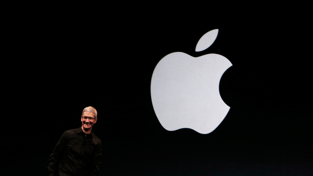 Tim Cook CEO da Apple fala durante evento no Yerba Buena Center for Arts, em São Francisco, Califórnia, anunciando o novo iPhone 5