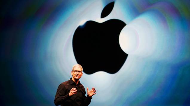 Tim Cook CEO da Apple fala durante evento no Yerba Buena Center for Arts, em São Francisco, Califórnia, anunciando as novidades da empresa