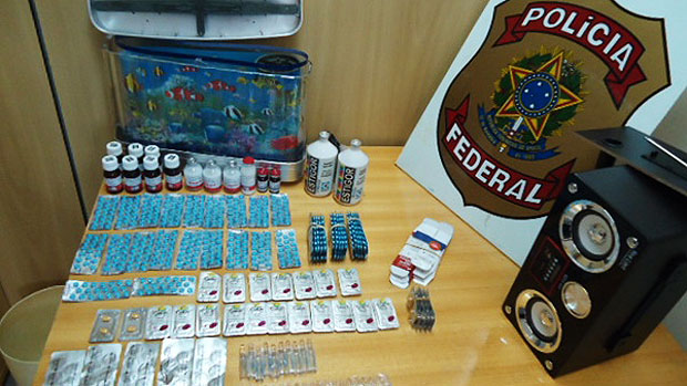 Polícia Federal apreende anabolizantes e remédios ilegais na Ponte da Amizade em março de 2012