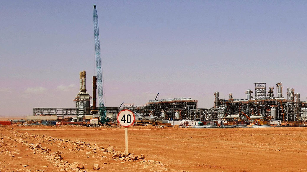 Campo de exploração de gás em In Amenas, Argélia