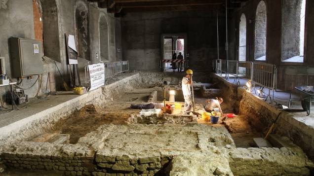Escavações no convento, localizado em Florença, onde Lisa Gherardini morou até sua morte