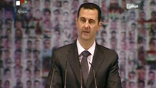 O ditador Bashar Assad, em Damasco