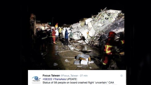 Aeronave da TransAsia Airway caiu em uma ilha de Taiwan