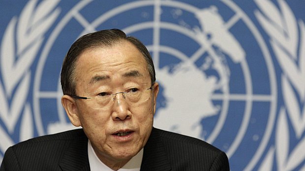 O secretário-geral da ONU, Ban Ki-moon