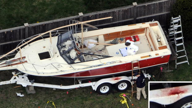 Barco onde Dzhokhar Tsarnaev foi capturado