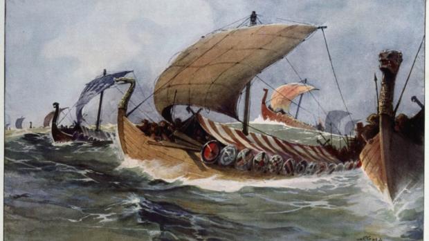 Pintura retrata barcos vikings: queda na temperatura teria expulsado os nórdicos da Groenlândia