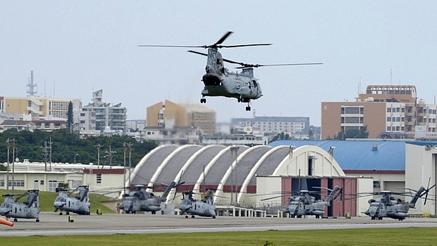 Base americana de Futenma, em Okinawa, Japão