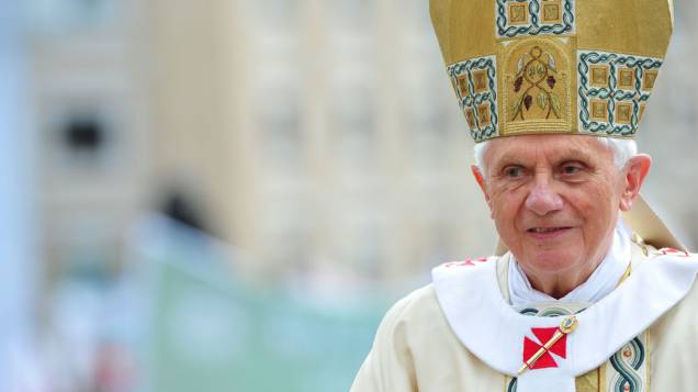 Papa Bento XVI durante a cerimônia de beatificação de João Paulo II, no Vaticano