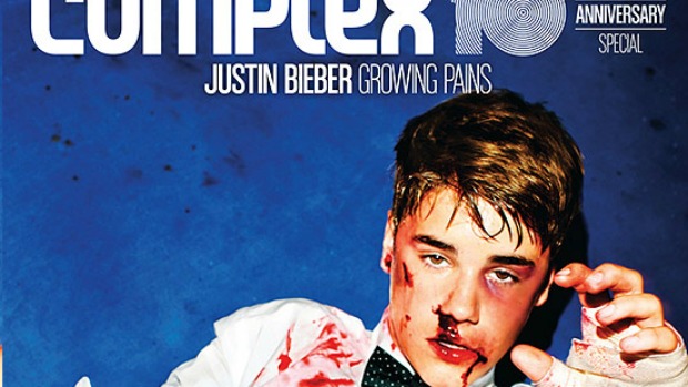 <p>Cantor Justin Bieber em foto para revista Complex</p>