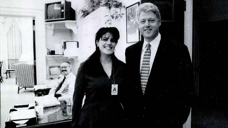 Bill Clinton e Monica Lewinsky na época do escândalo