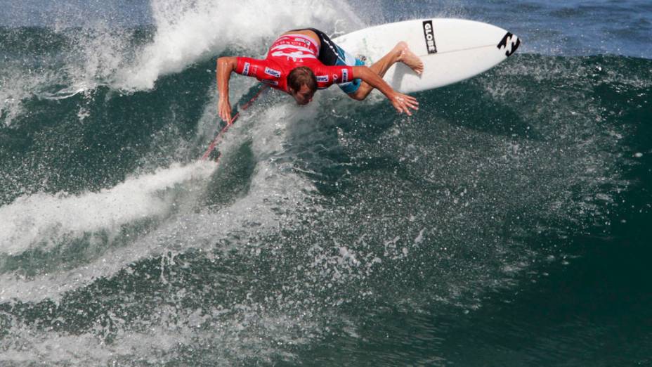 Taj Burrow, surfista australiano durante campeonato Billabong Pro Rio da Associação Profissional de Surfe (ASP) realizado na praia do Arpoador