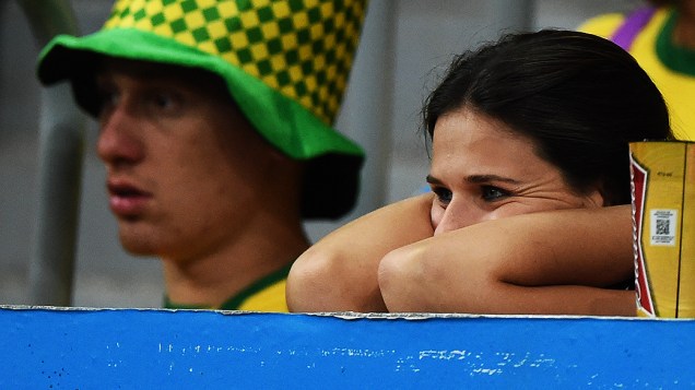 Torcedora do Brasil durante o jogo contra a Holanda no Mané Garrincha, em Brasília