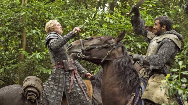 Brienne de Tarth em cena da quinta temporada de Game of Thrones
