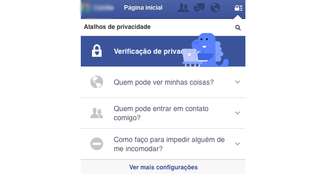 Cadeado de privacidade do Facebook