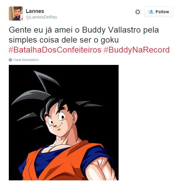 Buddy Valastro ganha pontos com público só pelo fato de ele ser dublado pela mesma pessoa que o personagem Goku, do desenho Dragon Ball Z