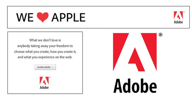 Campanha irônica da Adobe responde críticas da Apple