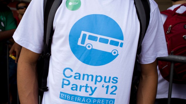 O campuseiro Renato Durão, de Ribeirão Preto, no primeiro dia da Campus Party no Parque Anhembi, São Paulo