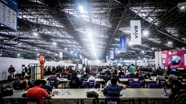 Abertura 6º edição da Campus Party Brasil, encontro para entusiasta da tecnologia que ocorre anualmente, que acontece entre 28 de fevereiro e 03 de janeiro, no Anhembi Parque, em São Paulo