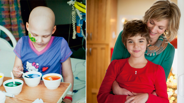 ESPERANÇA: Emma, aos 6 (à esquerda) e aos 7 anos: a imunoterapia lhe deu chance contra a leucemia