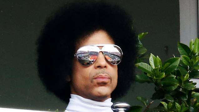 O cantor Prince durante Roland Garros em 2014