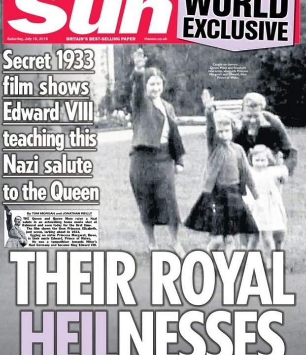 Capa do 'The Sun' deste sábado: Heil, Hitler