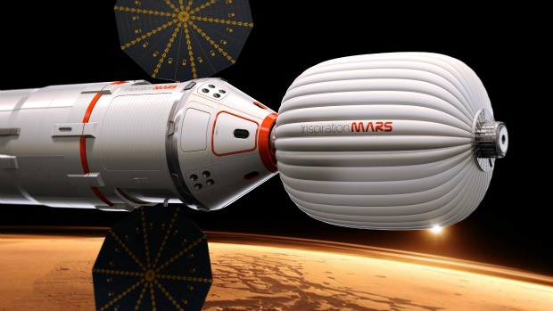 Simulação de cápsula que levará turistas espaciais a Marte em 2018