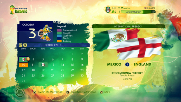 Captura de tela de FIFA World Cup 2014