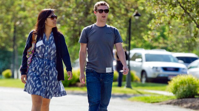 Mark Zuckerberg e a namorada, Priscilla Chan, nos Estados Unidos