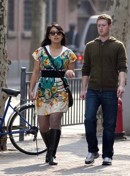 Mark Zuckerberg e a namorada, Priscilla Chan, na China