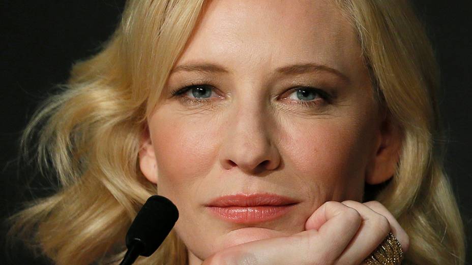 A atriz Cate Blanchett durante a coletiva de imprensa do filme Como Treinar o seu Dragão no 67º Festival de Cinema de Cannes