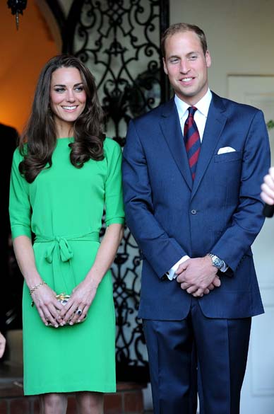 Catherine Middleton e o príncipe William em Los Angeles, Califórnia, em julho de 2011