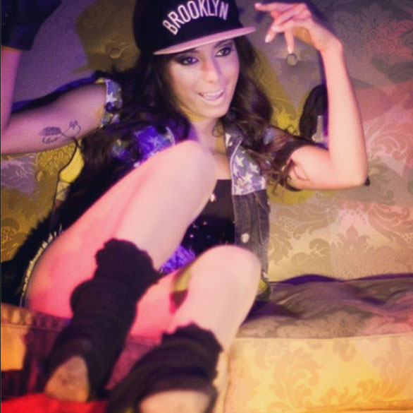 Anitta durante as gravações do Clipe Não Para