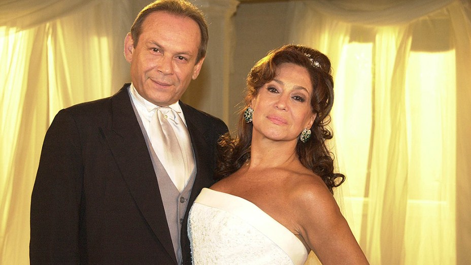 Susana Vieira e José Wilker, na novela Senhora do Destino em 2004