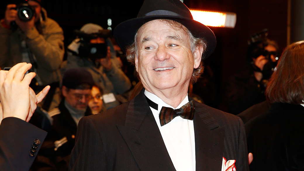 Ator Bill Murray chega para a exibição do filme ‘O Grande Hotel Budapeste’ no Festival de Berlim, na Alemanha