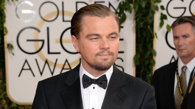 <p>Ator Leonardo DiCaprio chega para a premiação do Globo de Ouro, na Califórnia</p>