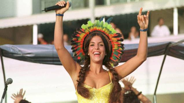 Ivete Sangalo no Carnaval de Salvador, em 2000