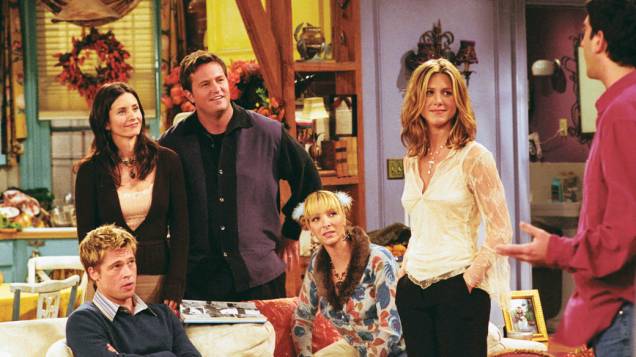 Participação especial de Brad Pitt em Friends, na oitava temporada do seriado, quando ele ainda namorava a Jennifer Aniston, a Rachel