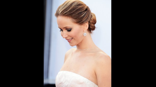 Jennifer Lawrence durante  noite de premiação do Oscar 2013